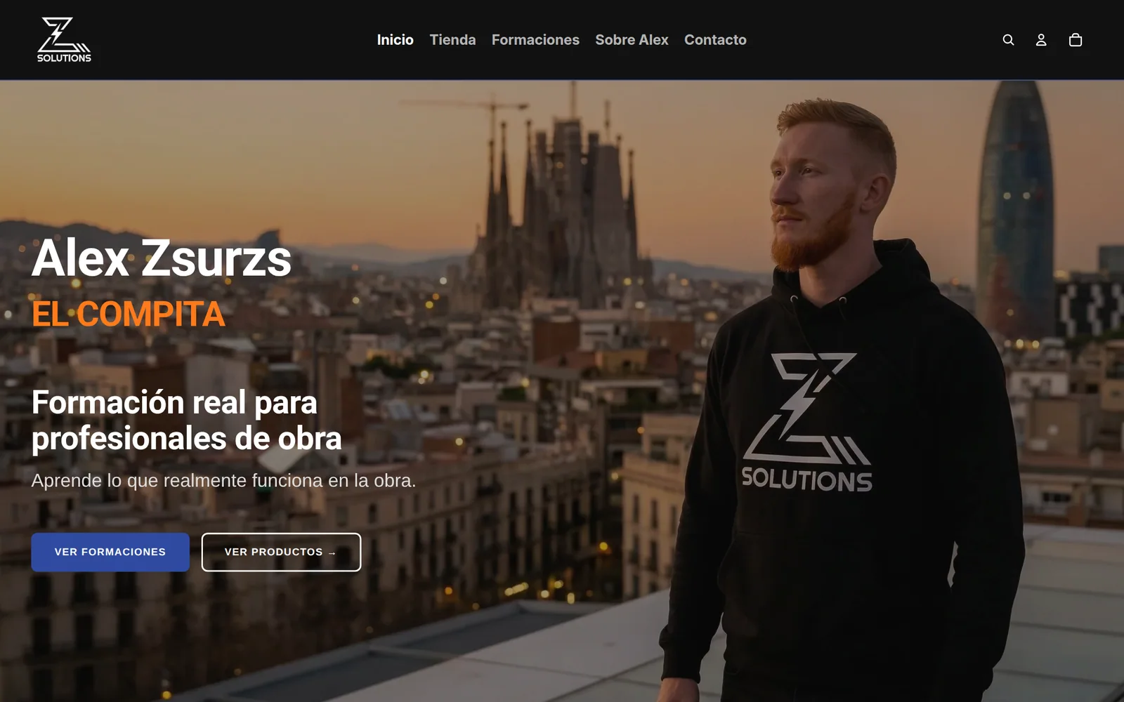 Web de Alex Zsurzs (Z Solutions) creada por AAS Marketing