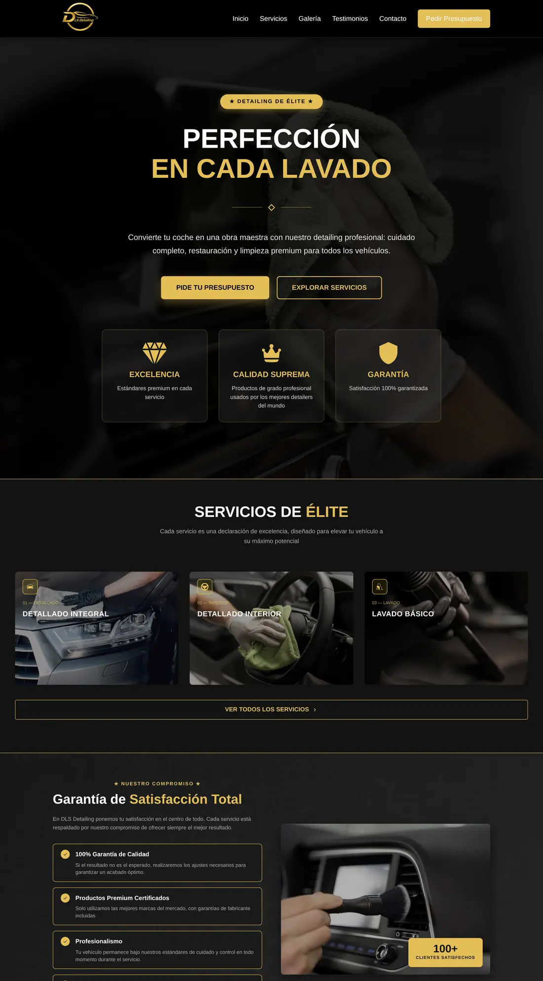Captura de la web DLS Detailing